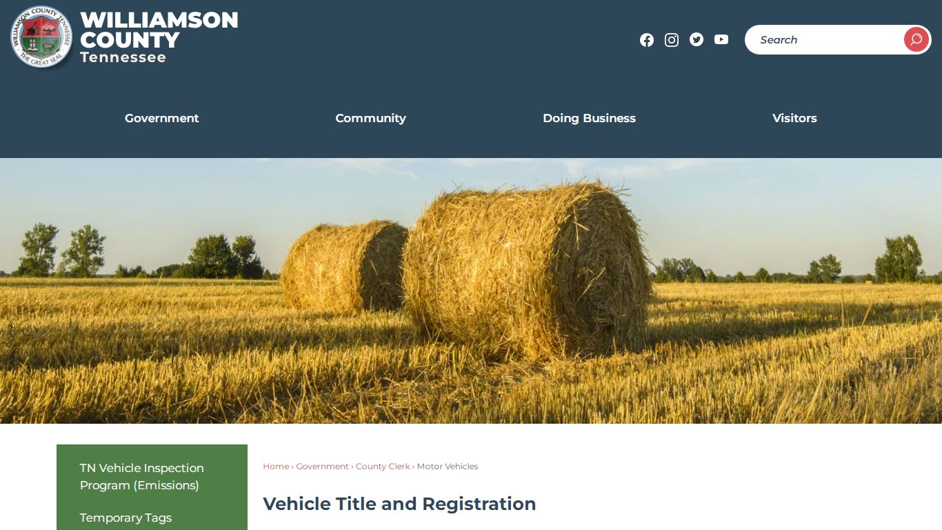 Vehicle Title and Registration | Williamson County, TN - Official Site